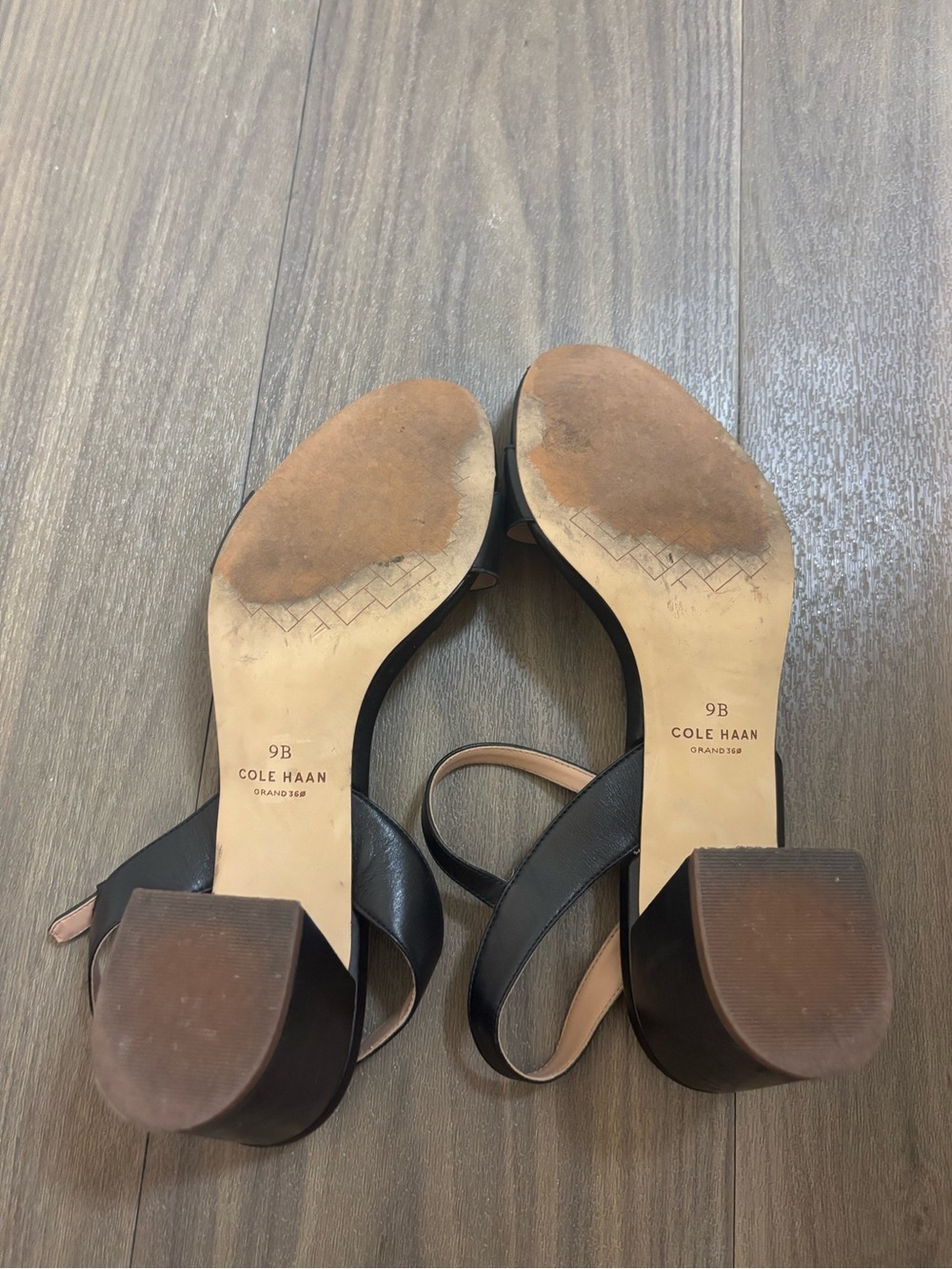 Cole haan Josie Block Heel Sandals 65mm Black Leather - Picture 6 of 14